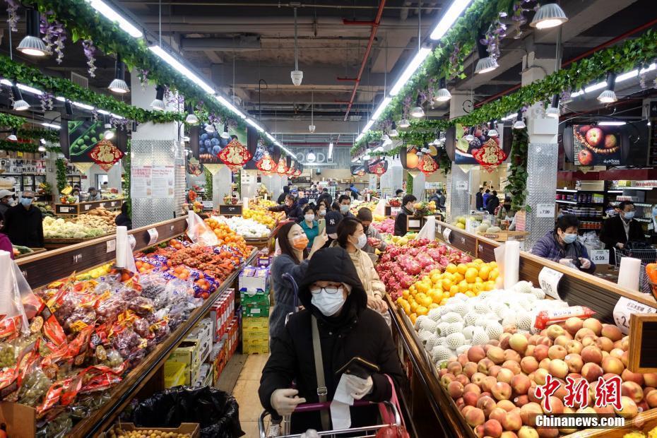 紐約華人社區(qū)超市物資供應充足